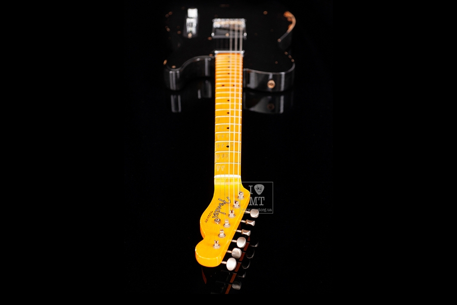 FENDER CUSTOM SHOP ROASTED PINE DOUBLE ESQUIRE RELIC AGED BLACK Электрогитара фото 4