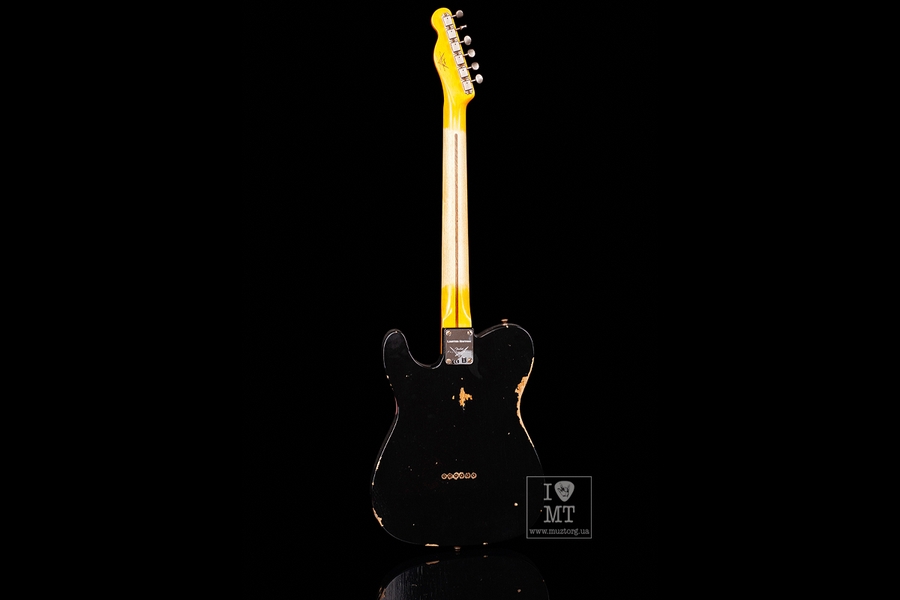 FENDER CUSTOM SHOP ROASTED PINE DOUBLE ESQUIRE RELIC AGED BLACK Електрогітара фото 3