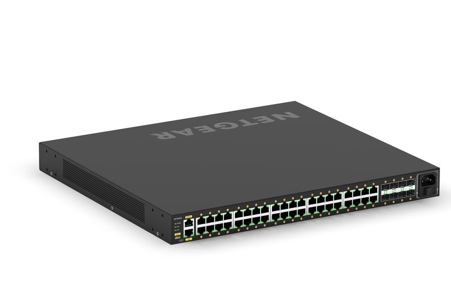 Комутатор NETGEAR M4250-40G8XF-PoE+ (GSM4248PX), 40x1GE PoE+(960Вт), 8xSFP+, AV Line керований L2 GSM4248PX-100EUS фото