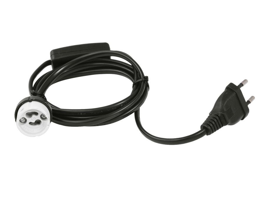EUROLITE GU-10 Socket Power Cable, Plug, Switch EL-0637 фото