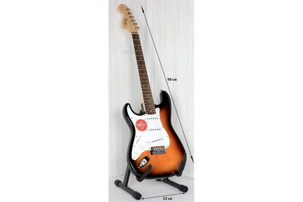 SQUIER by FENDER AFFINITY SERIES STRATOCASTER LH LR BROWN SUNBURST Электрогитара SQ-0079 фото