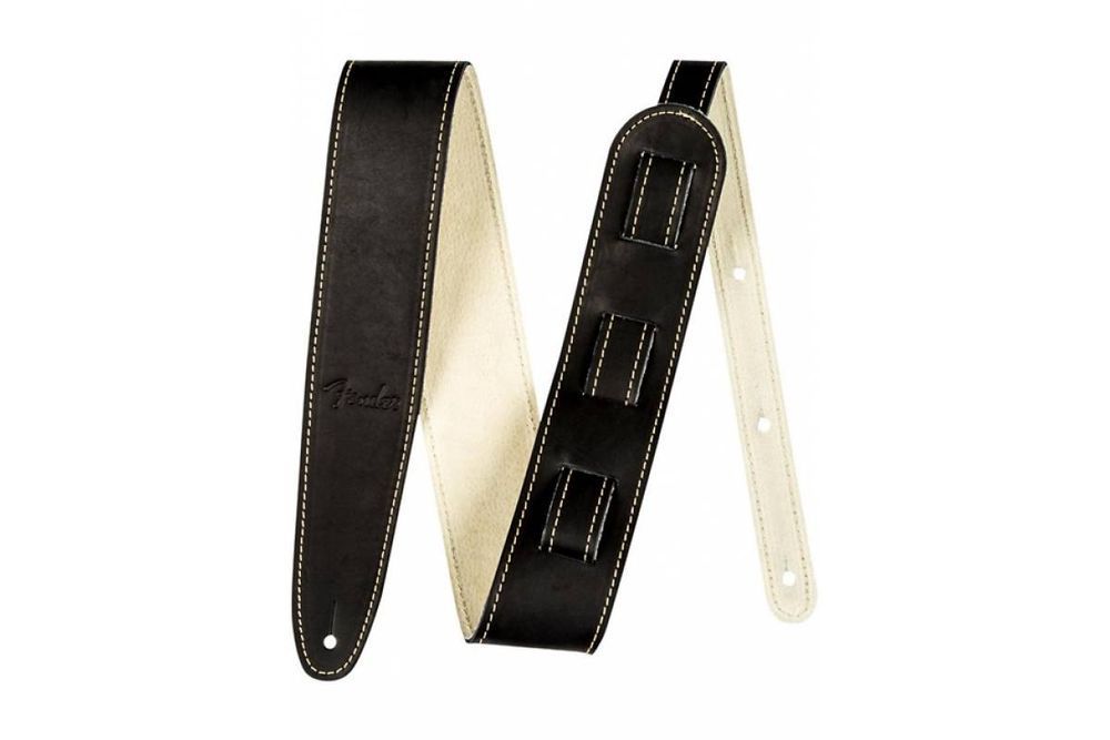 FENDER BALL GLOVE LEATHER STRAP BLACK Ремінь гітарний FE-0243 фото