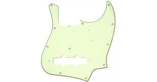 FENDER PICKGUARD JAZZ BASS 11-HOLE VINTAGE MOUNT (with truss rod notch) MINT GREEN Пикгард FE-0470 фото