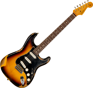 FENDER CUSTOM SHOP LIMITED EDITION DUAL-MAG II STRAT HEAVY RELIC SUPER FADED AGED 3-COLOR SUNBURST Електрогітара фото 1