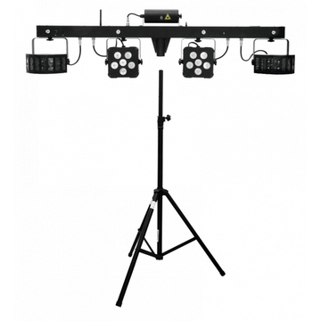 Лазерний світловий прилад зі стійкою EUROLITE Set-LED-KLS-Laser-Bar-FX-Light-Set-M-4-Speaker-System-Stand фото 1