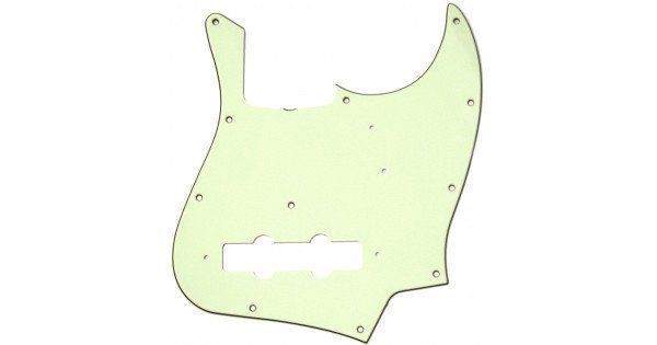 FENDER PICKGUARD JAZZ BASS 11-HOLE VINTAGE MOUNT (with truss rod notch) MINT GREEN Пикгард FE-0470 фото