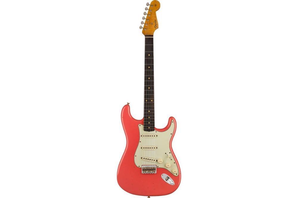 FENDER CUSTOM SHOP LIMITED EDITION 1961 STRATOCASTER HARDTAIL JOURNEYMAN RELIC FADED AGED FIESTA RED Електрогітара FE-0310 фото