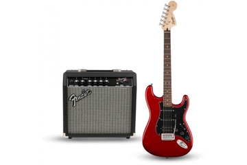SQUIER by FENDER STRAT PACK HSS CANDY APPLE RED Гитарный набор фото 1