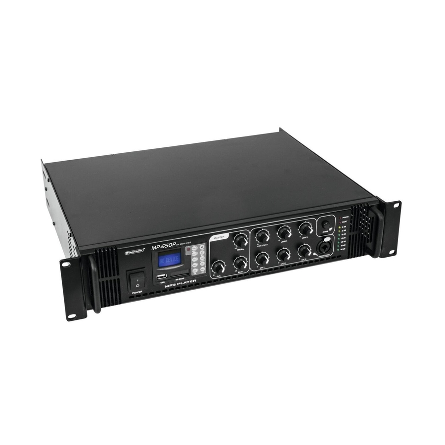 Трансляційний підсилювач Omnitronic MP650P (80709655) фото 3