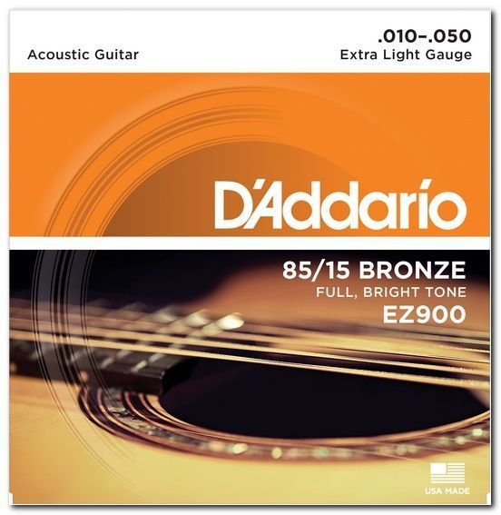Струни для гітари D'Addario EZ900 85/15 BRONZE EXTRA LIGHT (10-50) DA-0008 фото