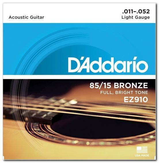 Струни для гітари D'Addario EZ910 85/15 BRONZE LIGHT (11-52) DA-0019 фото