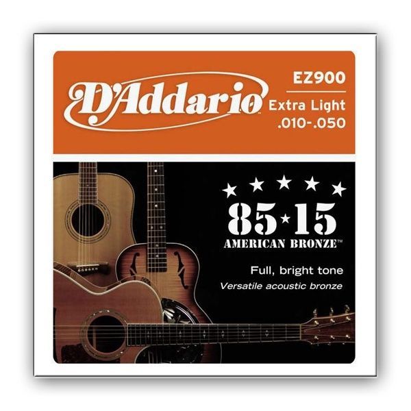 Струни для гітари D'Addario EZ900 85/15 BRONZE EXTRA LIGHT (10-50) DA-0008 фото