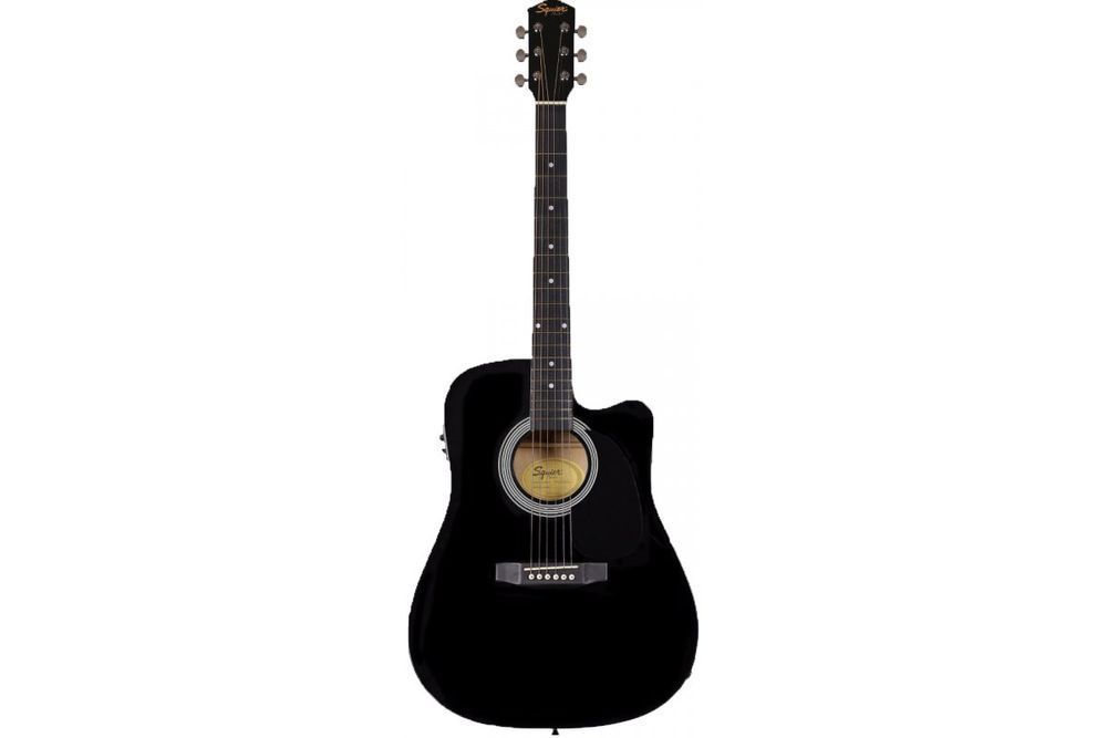 Гитара электроакустическая SQUIER by FENDER SA-105CE BLACK SQ-0202 фото