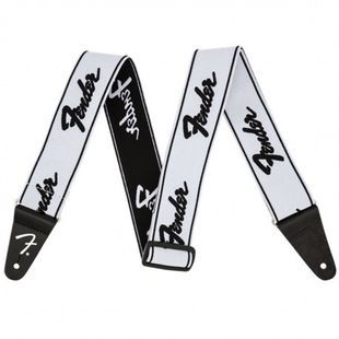 FENDER STRAP 2" WEIGHLESS RUNNING LOGO BLACK/WHITE Ремінь гітарний FE-0599 фото