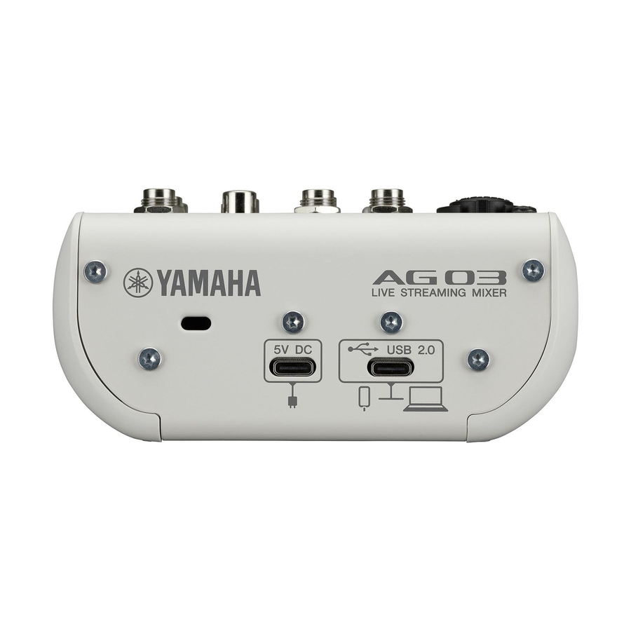 Аудио-интерфейс YAMAHA AG03MK2W фото 3