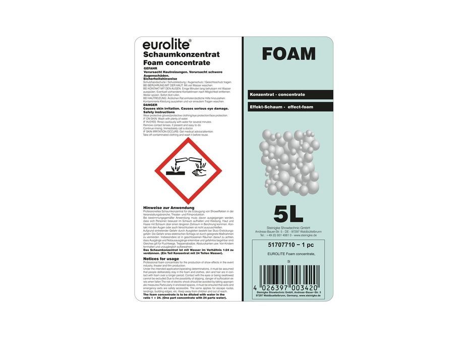 EUROLITE Foam Concentrate, 5l EL-0612 фото