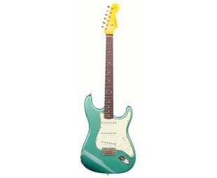 FENDER CUSTOM SHOP 1960 STRATOCASTER JOURNEYMAN RELIC FADED AGED SHERWOOD GREEN METALLIC Электрогитара FE-0293 фото