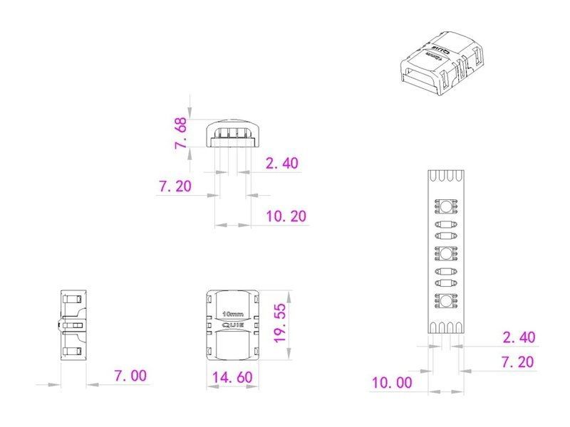 EUROLITE LED Strip Connector 4Pin 10mm EL-1081 фото