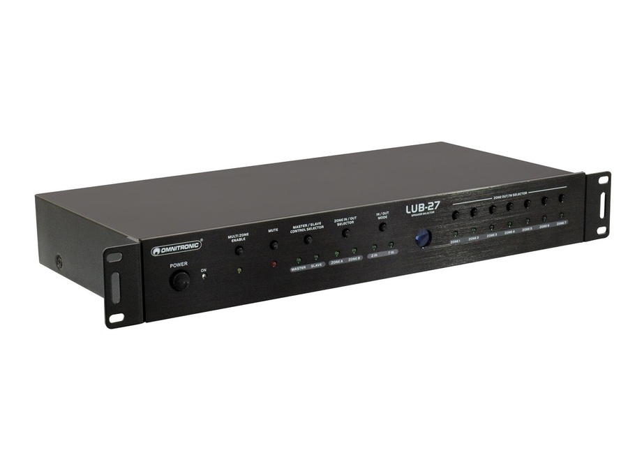 Блок переключателей акустических систем/усилителей с ИК-пультом OMNITRONIC LUB-27 Speaker Switch Box фото 3