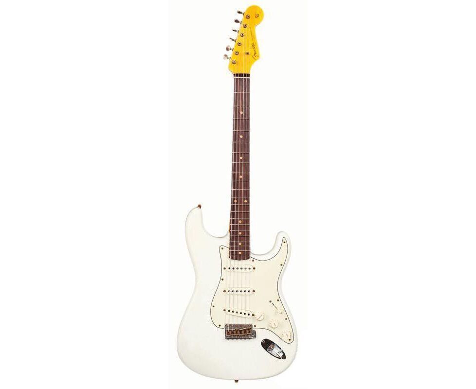 FENDER CUSTOM SHOP 1960 STRATOCASTER JOURNEYMAN RELIC AGED OLYMPIC WHITE Електрогітара FE-0292 фото