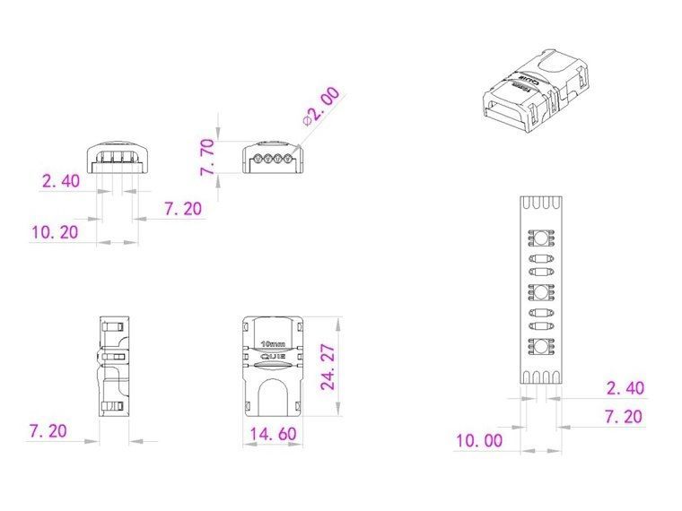 EUROLITE LED Strip flexible Connector 4Pin 10mm EL-1088 фото