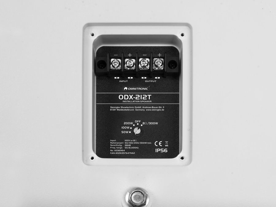 Інсталяційна акустична система OMNITRONIC ODX-212T 100V білий OM-1176 фото