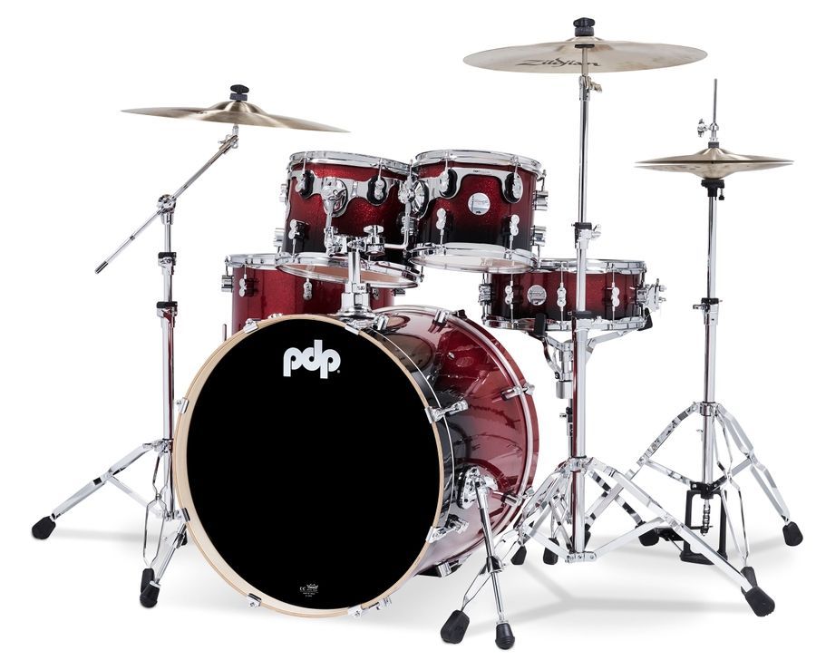 PDP PDCM2215RB Concept Maple Shell Pack, 5pc, 22" Red to Black Fade Lacquer PD-0016 фото